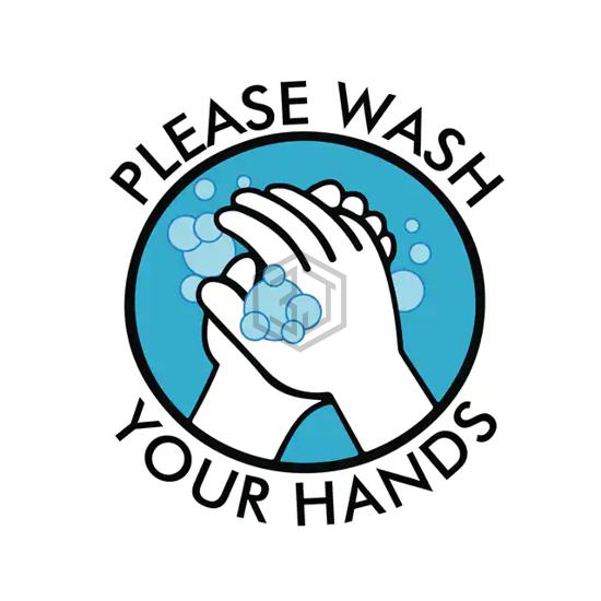 3M FP0862 WASH HANDS - 3M (TC) - Labels, Stickers, Decals - Preprinted