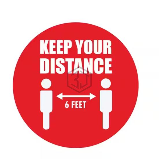3M 3662-10 KEEP DISTANCE - 3M (TC) - Labels, Stickers, Decals - Preprinted