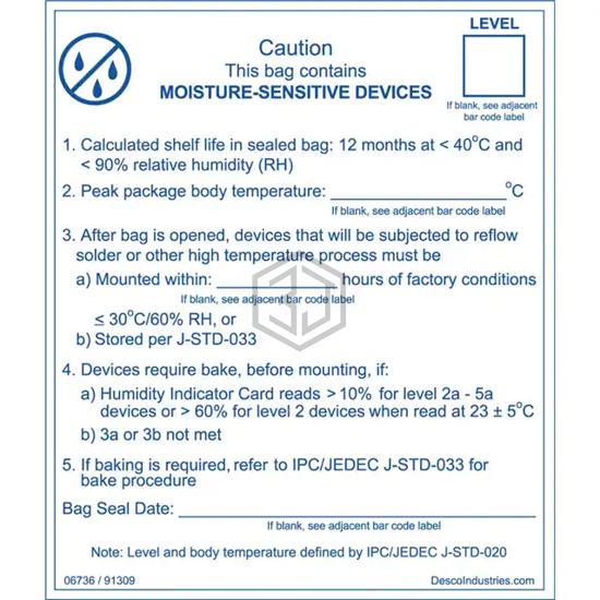 06736 - Desco - Labels, Stickers, Decals - Preprinted