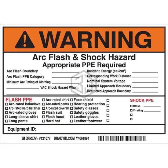 121077 - Brady Corporation - Labels, Stickers, Decals - Preprinted