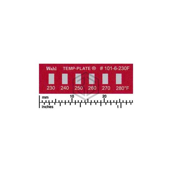 101-6-230F - Wahl Temp-Plate® - Labels, Stickers, Decals - Preprinted