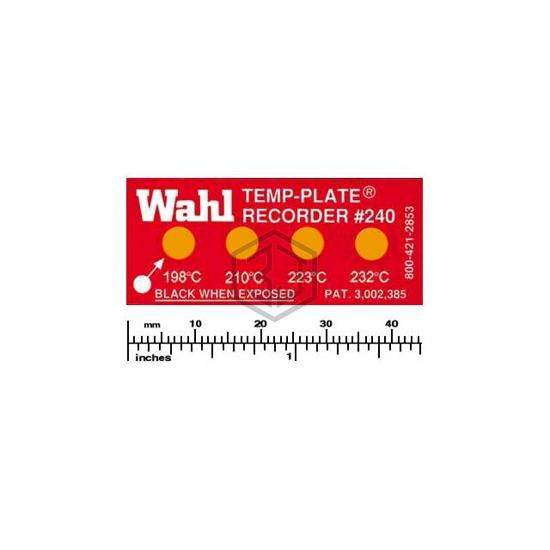 240-199C - Wahl Temp-Plate® - Labels, Stickers, Decals - Preprinted