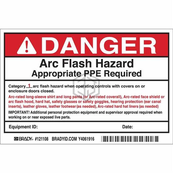 121108 - Brady Corporation - Labels, Stickers, Decals - Preprinted