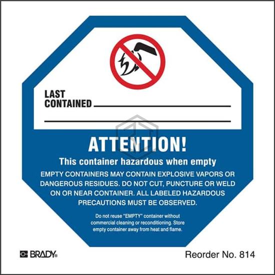 814LS - Brady Corporation - Labels, Stickers, Decals - Preprinted