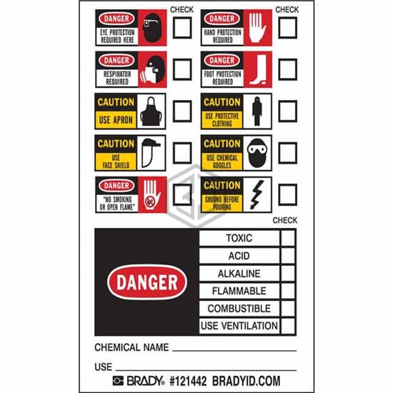 121442 - Brady Corporation - Labels, Stickers, Decals - Preprinted