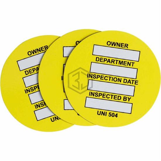 UNI-UNI 504 YELLOW - Brady Corporation - Labels, Stickers, Decals - Preprinted