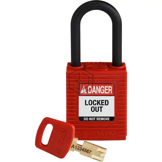 NYL-RED-38PL-KD - Brady Corporation - Lockouts, Padlocks