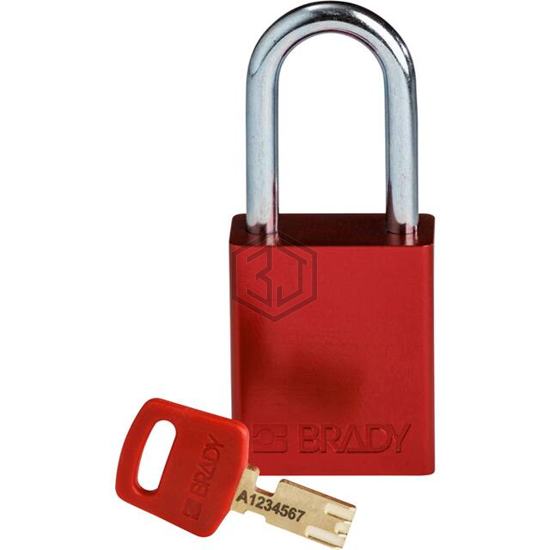 ALU-RED-38ST-KD - Brady Corporation - Lockouts, Padlocks