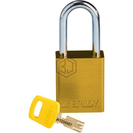 ALU-YLW-38ST-KD - Brady Corporation - Lockouts, Padlocks