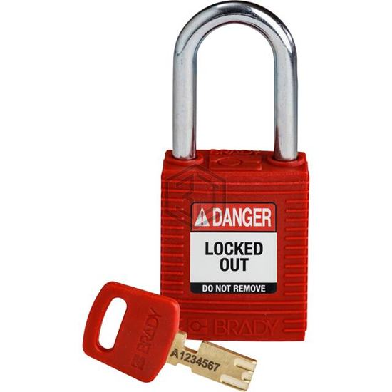 NYL-RED-38ST-KD - Brady Corporation - Lockouts, Padlocks