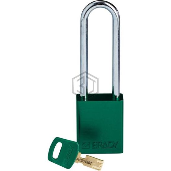 ALU-GRN-76ST-KD - Brady Corporation - Lockouts, Padlocks