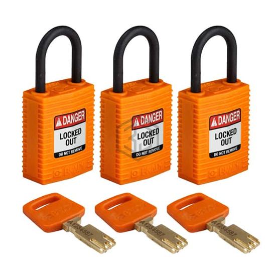 CPT-ORG-25PL-KA3PK - Brady Corporation - Lockouts, Padlocks