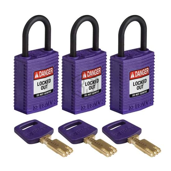 CPT-PRP-25PL-KA3PK - Brady Corporation - Lockouts, Padlocks