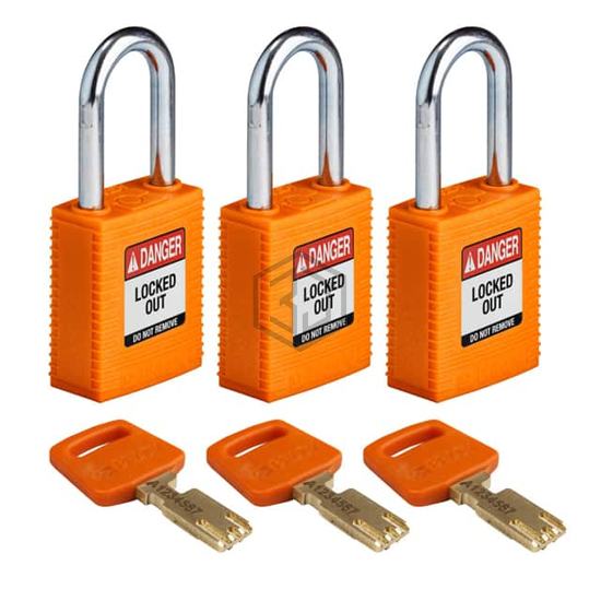 NYL-ORG-38ST-KA3PK - Brady Corporation - Lockouts, Padlocks