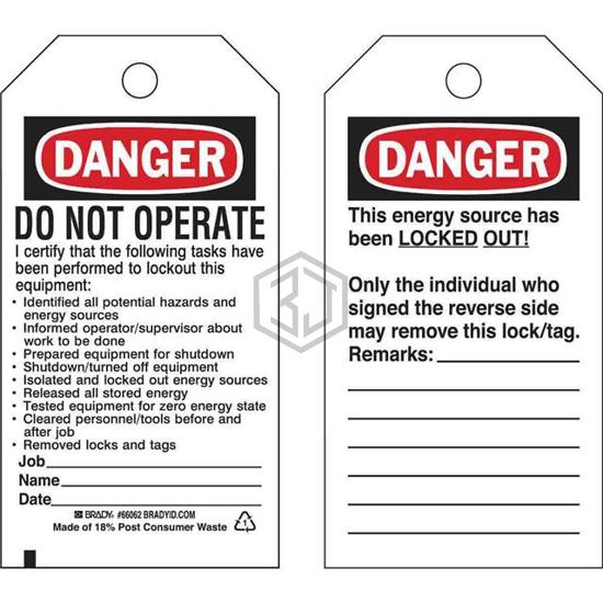 66062 - Brady Corporation - Tags