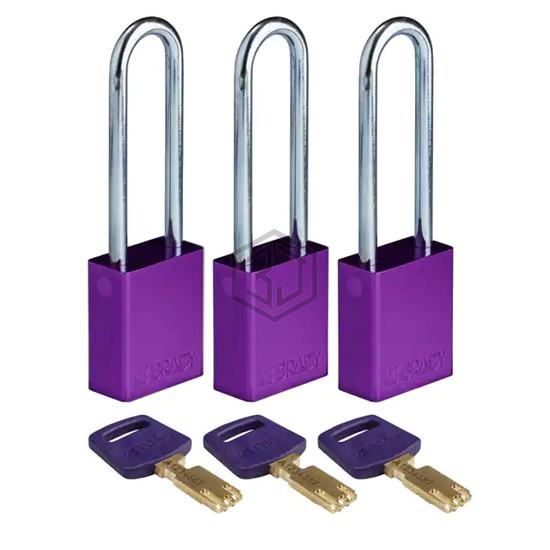 ALU-PRP-76ST-KA3PK - Brady Corporation - Lockouts, Padlocks