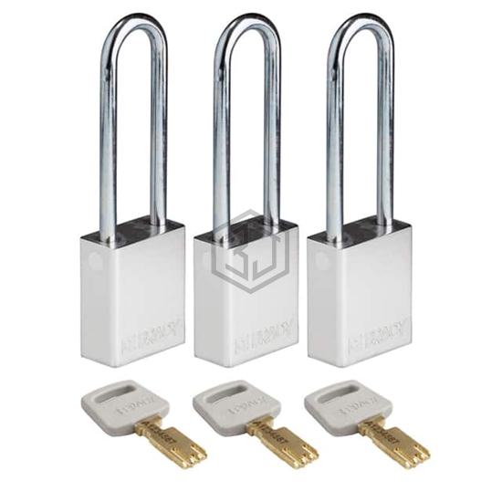 ALU-SLV-76ST-KA3PK - Brady Corporation - Lockouts, Padlocks