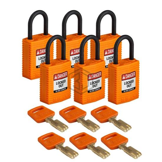 CPT-ORG-25PL-KA6PK - Brady Corporation - Lockouts, Padlocks