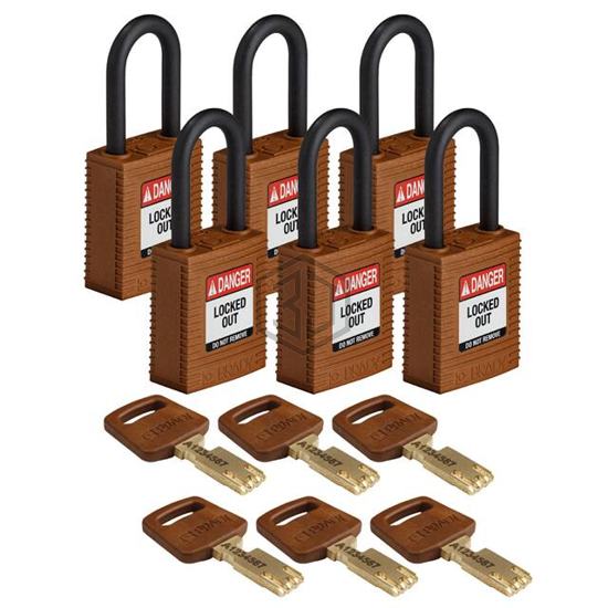 NYL-BRN-38PL-KD6PK - Brady Corporation - Lockouts, Padlocks