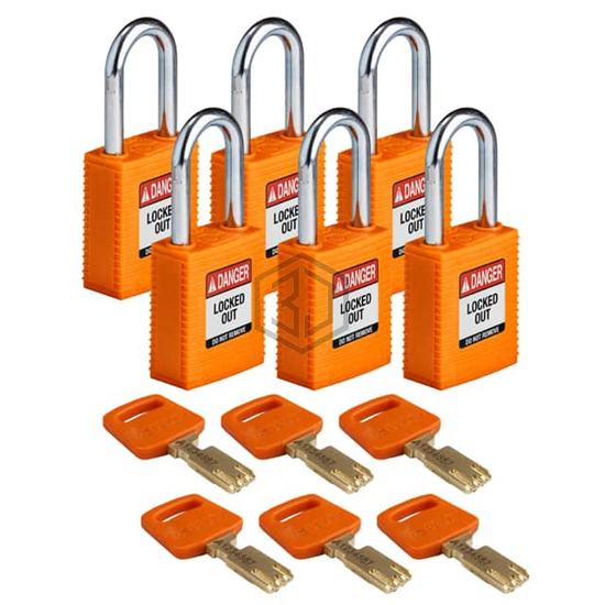 NYL-ORG-38ST-KD6PK - Brady Corporation - Lockouts, Padlocks