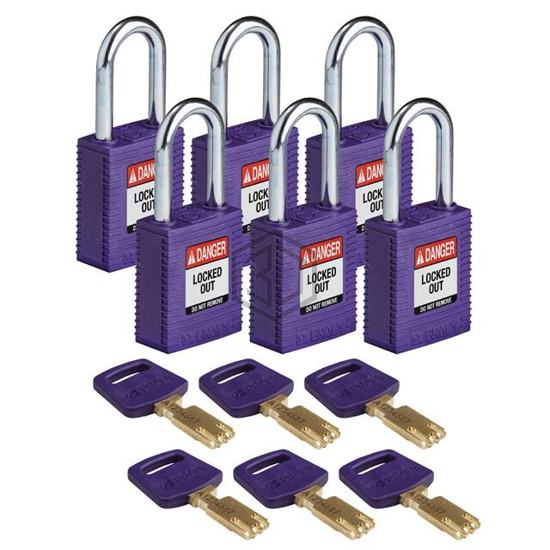 NYL-PRP-38ST-KA6PK - Brady Corporation - Lockouts, Padlocks