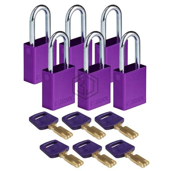 ALU-PRP-38ST-KD6PK - Brady Corporation - Lockouts, Padlocks