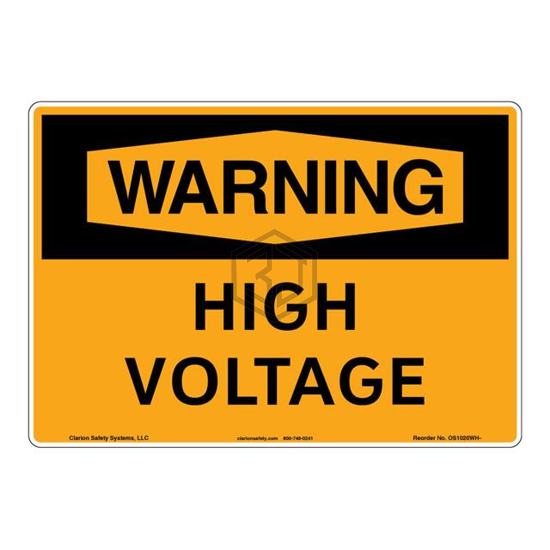 OS1020WH-BESW1 - Clarion Safety Systems - Signs, Nameplates, Posters