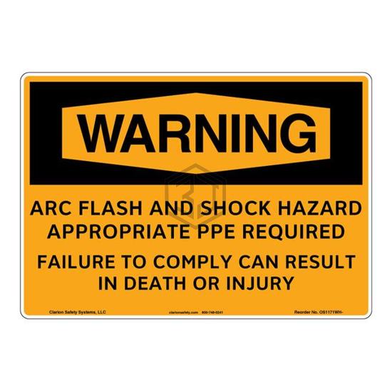 OS1171WH-BESW2 - Clarion Safety Systems - Signs, Nameplates, Posters