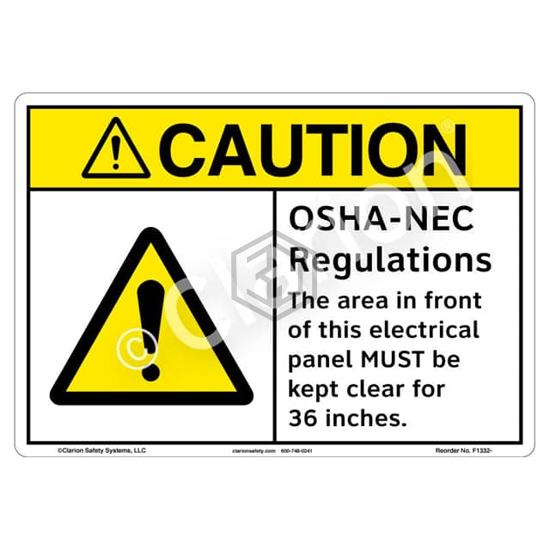 F1332-S2SW2 - Clarion Safety Systems - Signs, Nameplates, Posters
