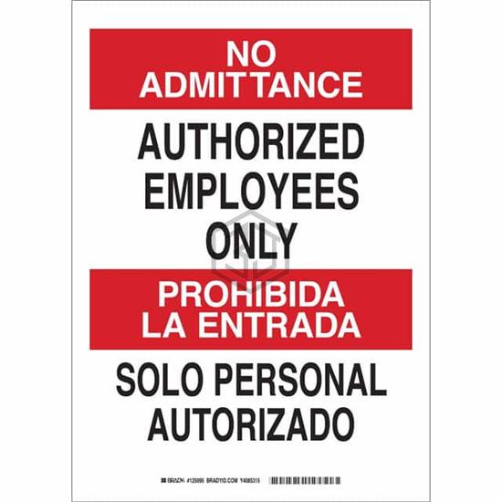 125094 - Brady Corporation - Signs, Nameplates, Posters
