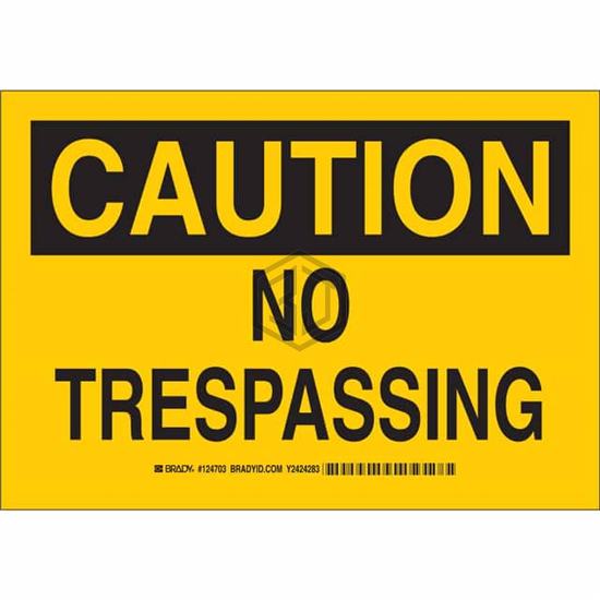 124703 - Brady Corporation - Signs, Nameplates, Posters