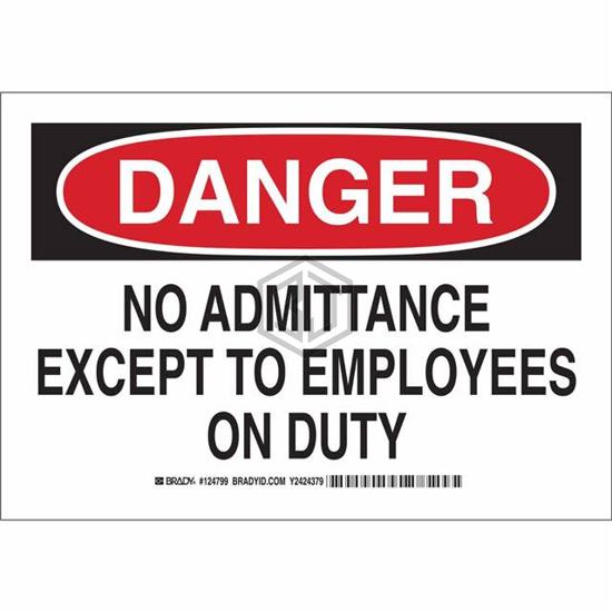 124797 - Brady Corporation - Signs, Nameplates, Posters