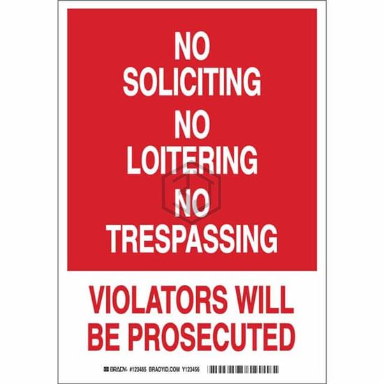 123484 - Brady Corporation - Signs, Nameplates, Posters