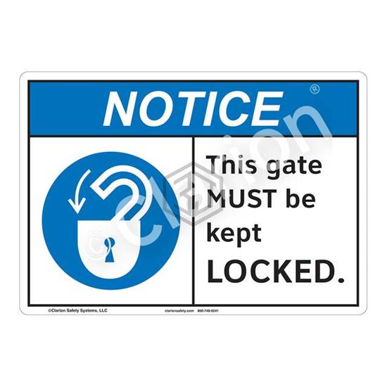 F1098-S2SW3 - Clarion Safety Systems - Signs, Nameplates, Posters