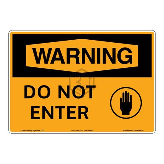 OS1164WH-Z1SW1 - Clarion Safety Systems - Signs, Nameplates, Posters