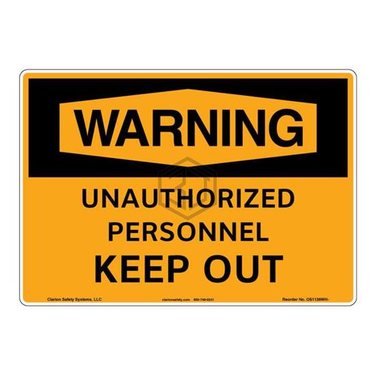 OS1139WH-BESW2 - Clarion Safety Systems - Signs, Nameplates, Posters