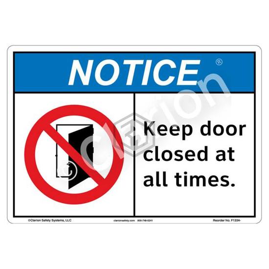 F1334-BJSW1 - Clarion Safety Systems - Signs, Nameplates, Posters