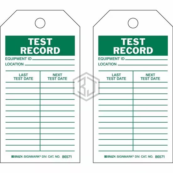 86571 - Brady Corporation - Tags