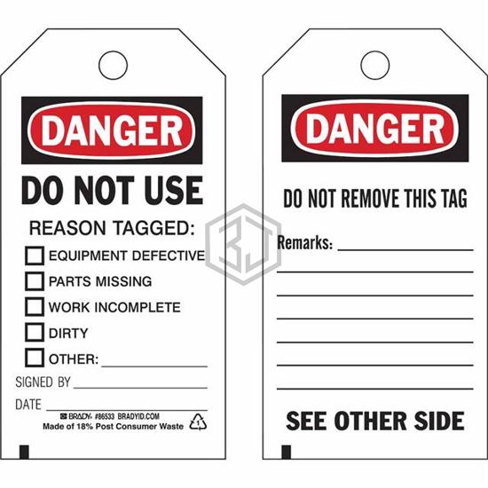 86533 - Brady Corporation - Tags
