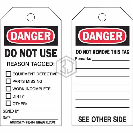 86414 - Brady Corporation - Tags