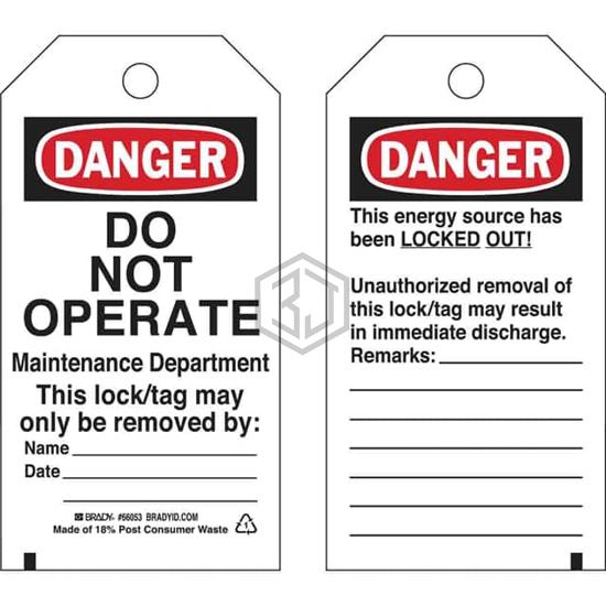 65503 - Brady Corporation - Tags