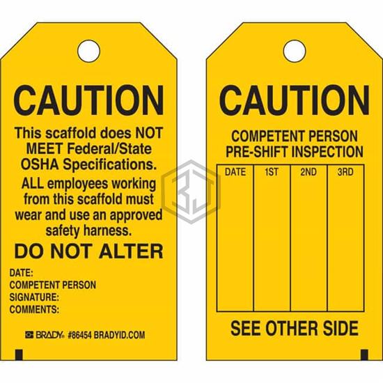 86684 - Brady Corporation - Tags