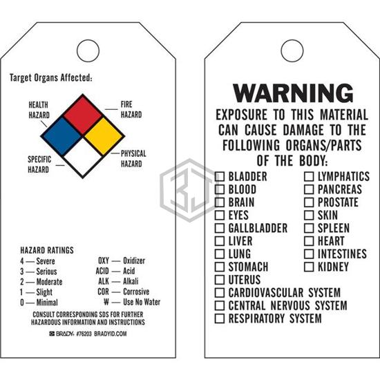 76203 - Brady Corporation - Tags