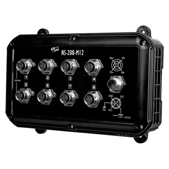 NS-208-M12-IP67 - ICP DAS USA INC - Switches, Hubs