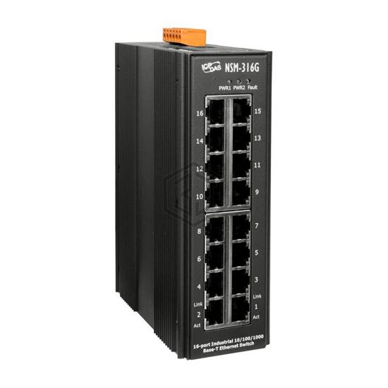 NSM-316G - ICP DAS USA INC - Switches, Hubs