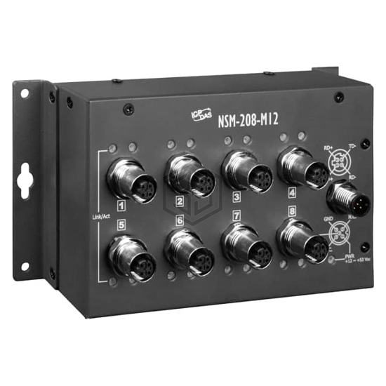 NSM-208-M12 - ICP DAS USA INC - Switches, Hubs