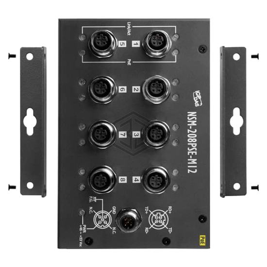 NSM-208PSE-M12 - ICP DAS USA INC - Switches, Hubs