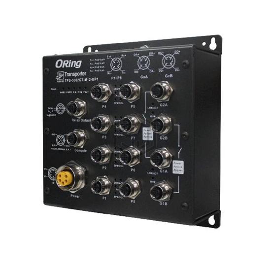 TPS-3082GT-M12-BP1-24V - ORing Networking - Switches, Hubs