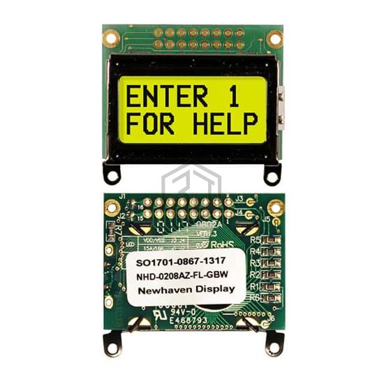 NHD-0208AZ-FL-GBW - Newhaven Display Intl - Display Modules - LCD, OLED Character and Numeric