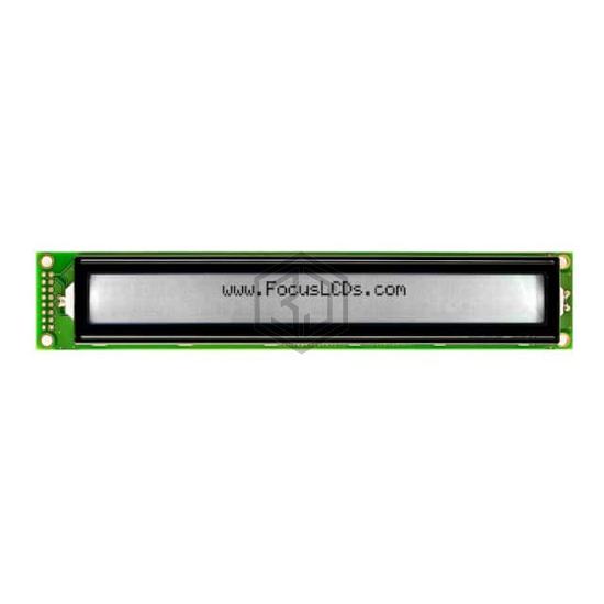 C402A-FTW-LW65 - Focus LCDs - Display Modules - LCD, OLED Character and Numeric